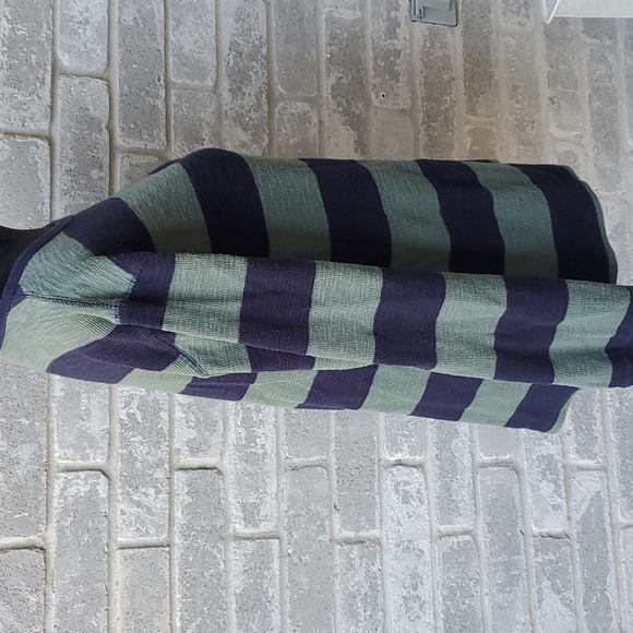 Merona Sweater Womens Size S Petite green block green blue 100% cotton - Picture 2 of 8